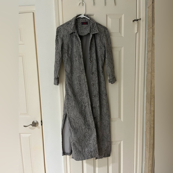 Ann booth snakeskin pattern trench coat size XS - Picture 2 of 8